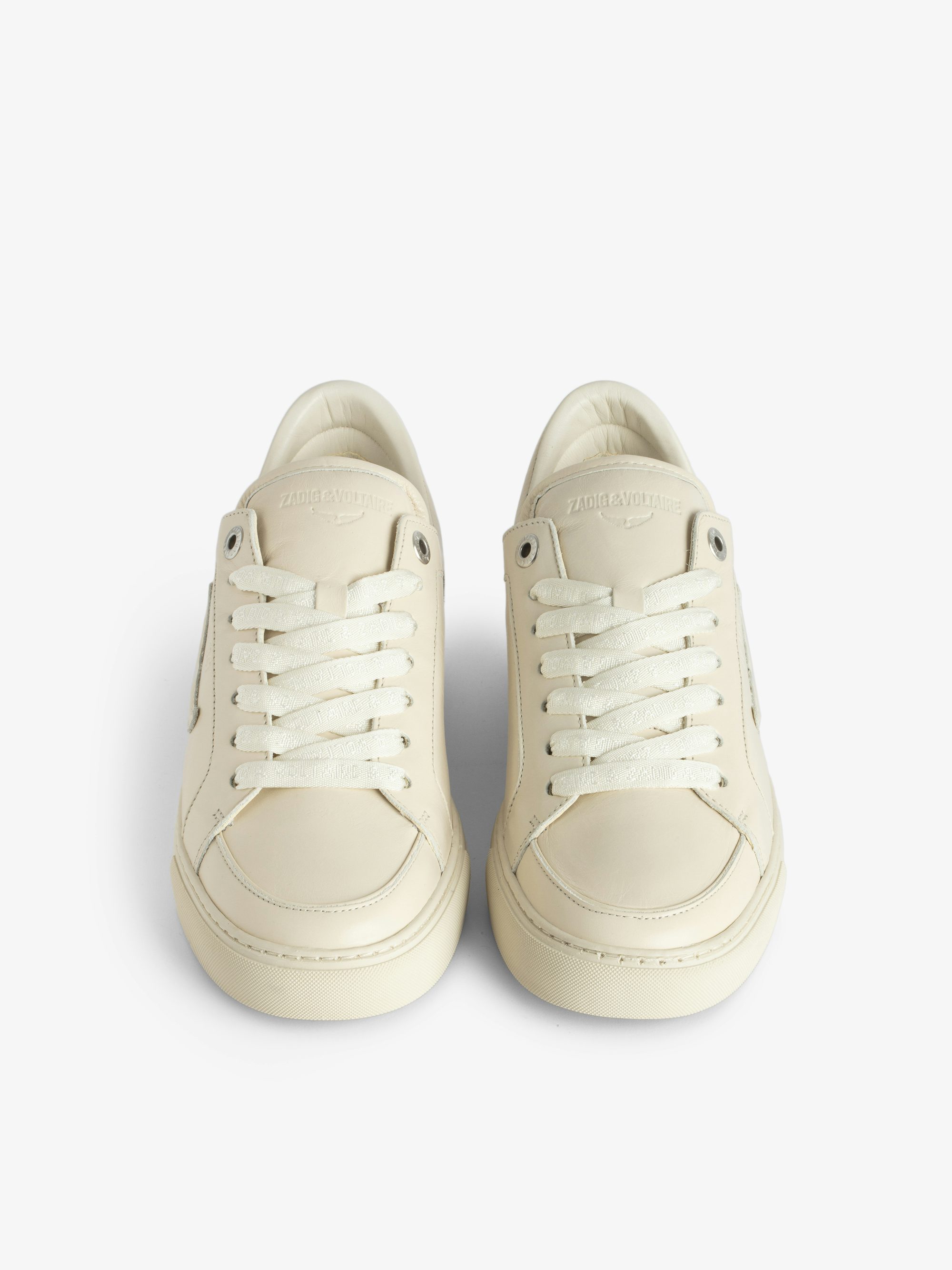 Low-Top Fly On Sneakers - Vintage-effect leather low-top sneakers with embossed wings.